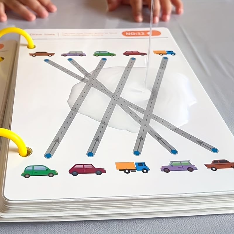 Capstro Tracing the Lines Stroke-Erase Workbook for Kids – 96 Page Reusable Line Tracing and Pen Control Practice Book | Preschool Writing Activity Book - Image 2